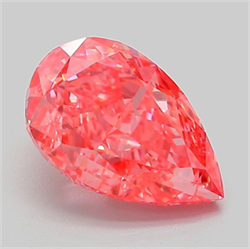 Picture of Lab Grown Diamond 2.81 Carats, Pear with  Cut, Fancy Vivid Pink Color, VVS2 Clarity and Certified by IGI