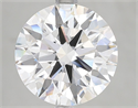 Lab Grown Diamond 5.08 Carats, Round with Ideal Cut, E Color, VVS2 Clarity and Certified by IGI
