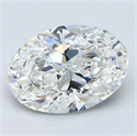 Diamante Natural 1.80 quilates, Ovalado , Color H, claridad VVS2 y certificado GIA