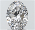 Natural Diamond 0.90 Carats, Oval with  Cut, F Color, SI1 Clarity and Certified by IGI
