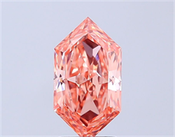 Picture of Lab Grown Diamond 2.05 Carats, HEXAGONAL with  Cut, Fancy Vivid Pink Color, VS1 Clarity and Certified by IGI