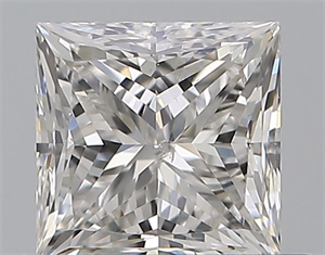 Picture of Natural Diamond 0.70 Carats, Princess with  Cut, F Color, SI2 Clarity and Certified by GIA