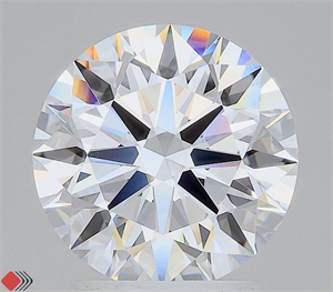Picture of Lab Grown Diamond 2.54 Carats, Round with Ideal Cut, D Color, IF Clarity and Certified by IGI