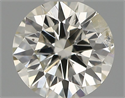Natural Diamond 0.41 Carats, Round with Excellent Cut, K Color, I1 Clarity and Certified by IGI