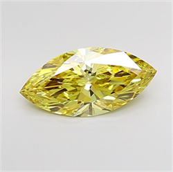 Picture of Lab Grown Diamond 2.40 Carats, Marquise with  Cut, Fancy Intense Yellow Color, VS1 Clarity and Certified by IGI