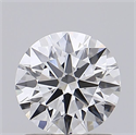 Lab Grown Diamond 1.05 Carats, Round with Ideal Cut, D Color, VVS1 Clarity and Certified by IGI