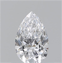Natural Diamond 0.50 Carats, Pear with  Cut, D Color, VS2 Clarity and Certified by GIA