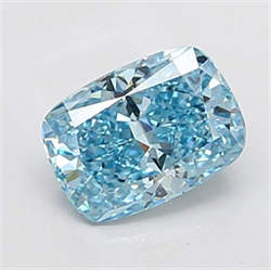 Picture of Lab Grown Diamond 2.03 Carats, CUSHION MODIFIED with  Cut, Fancy Vivid Blue Color, VS1 Clarity and Certified by IGI
