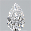 Natural Diamond 0.50 Carats, Pear with  Cut, D Color, VVS2 Clarity and Certified by GIA