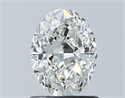 Natural Diamond 1.00 Carats, Oval with  Cut, G Color, VVS2 Clarity and Certified by GIA