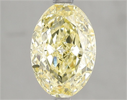 Picture of Lab Grown Diamond 2.54 Carats, Oval with  Cut, Fancy Intense Yellow Color, VS1 Clarity and Certified by IGI