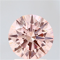 Picture of Lab Grown Diamond 2.05 Carats, Round with Ideal Cut, Fancy Intense Pink Color, VVS2 Clarity and Certified by IGI
