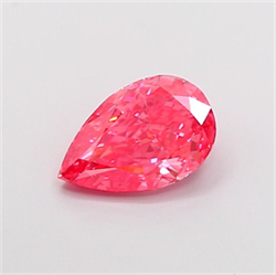 Picture of Lab Grown Diamond 1.32 Carats, Pear with  Cut, Fancy Vivid Pink Color, VS1 Clarity and Certified by IGI