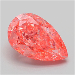 Picture of Lab Grown Diamond 2.63 Carats, Pear with  Cut, Fancy Vivid Pink Color, VS2 Clarity and Certified by IGI