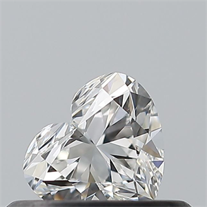 Picture of Natural Diamond 0.32 Carats, Heart with  Cut, F Color, IF Clarity and Certified by GIA