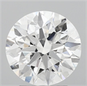 Lab Grown Diamond 2.90 Carats, Round with Ideal Cut, D Color, VVS2 Clarity and Certified by IGI