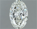 Natural Diamond 0.60 Carats, Oval with  Cut, I Color, VVS1 Clarity and Certified by IGI