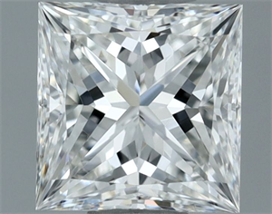 Picture of Natural Diamond 0.50 Carats, Princess with  Cut, G Color, VVS2 Clarity and Certified by GIA