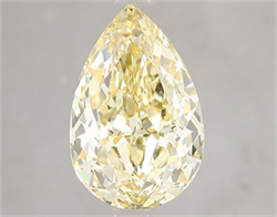Picture of Lab Grown Diamond 4.52 Carats, Pear with  Cut, Fancy Yellow Color, VS2 Clarity and Certified by IGI