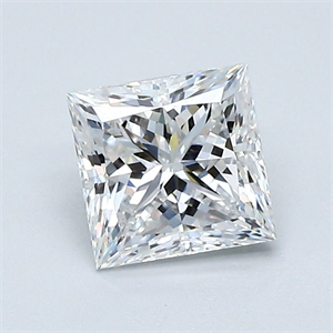 Picture of Natural Diamond 1.20 Carats, Princess with  Cut, E Color, VS1 Clarity and Certified by GIA