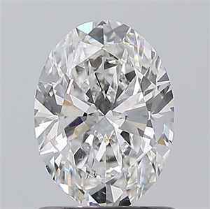 Picture of Natural Diamond 1.01 Carats, Oval with  Cut, E Color, SI1 Clarity and Certified by GIA