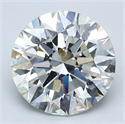 Natural Diamond 4.50 Carats, Round with Excellent Cut, J Color, SI2 Clarity and Certified by GIA