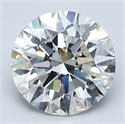 Natural Diamond 4.50 Carats, Round with Excellent Cut, J Color, SI2 Clarity and Certified by GIA