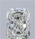 Natural Diamond 0.70 Carats, Radiant with  Cut, J Color, VVS1 Clarity and Certified by GIA