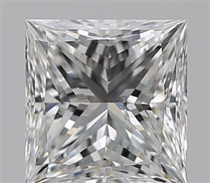Picture of Natural Diamond 0.90 Carats, Princess with  Cut, F Color, SI2 Clarity and Certified by GIA
