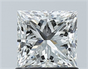 Natural Diamond 1.02 Carats, Princess with  Cut, H Color, IF Clarity and Certified by GIA