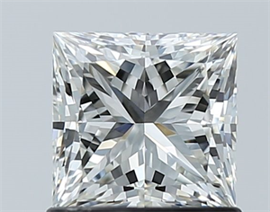Picture of Natural Diamond 1.02 Carats, Princess with  Cut, H Color, IF Clarity and Certified by GIA