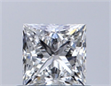 Natural Diamond 0.50 Carats, Princess with  Cut, G Color, VS2 Clarity and Certified by GIA