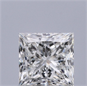 Natural Diamond 0.71 Carats, Princess with  Cut, H Color, VVS1 Clarity and Certified by GIA