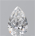 Diamante Natural 0.57 quilates, De pera , Color E, claridad VVS2 y certificado GIA