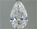 Natural Diamond 1.01 Carats, Pear with  Cut, G Color, VS2 Clarity and Certified by IGI