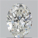 Natural Diamond 1.01 Carats, Oval with  Cut, G Color, SI1 Clarity and Certified by GIA