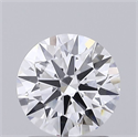 Lab Grown Diamond 1.53 Carats, Round with Ideal Cut, D Color, VS1 Clarity and Certified by IGI