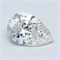 Natural Diamond 1.02 Carats, Pear with  Cut, E Color, VS2 Clarity and Certified by GIA