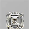 Natural Diamond 0.90 Carats, Asscher with  Cut, J Color, VVS1 Clarity and Certified by GIA