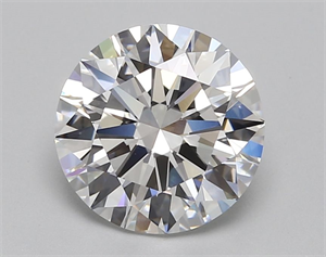 Picture of Lab Grown Diamond 4.01 Carats, Round with Excellent Cut, D Color, VVS1 Clarity and Certified by GIA