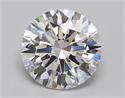 Lab Grown Diamond 4.01 Carats, Round with Excellent Cut, D Color, VVS1 Clarity and Certified by GIA