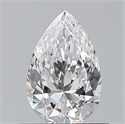 Natural Diamond 0.60 Carats, Pear with  Cut, D Color, VVS2 Clarity and Certified by GIA