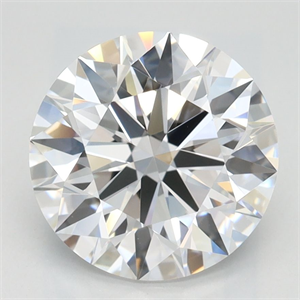 Picture of Lab Grown Diamond 2.52 Carats, Round with Ideal Cut, D Color, IF Clarity and Certified by IGI