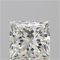 Natural Diamond 0.72 Carats, Princess with  Cut, J Color, IF Clarity and Certified by GIA