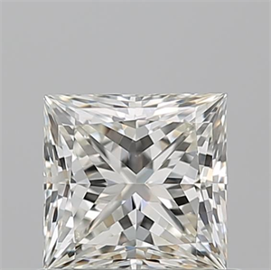Picture of Natural Diamond 0.72 Carats, Princess with  Cut, J Color, IF Clarity and Certified by GIA