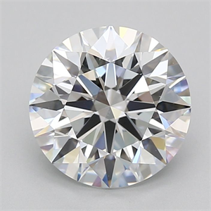 Picture of Lab Grown Diamond 3.01 Carats, Round with Ideal Cut, D Color, VVS1 Clarity and Certified by IGI