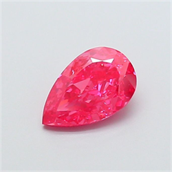 Picture of Lab Grown Diamond 1.64 Carats, Pear with  Cut, Fancy Vivid Pink Color, VS1 Clarity and Certified by IGI