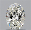 Natural Diamond 0.75 Carats, Oval with  Cut, I Color, VVS1 Clarity and Certified by GIA