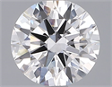 Lab Grown Diamond 1.37 Carats, Round with Ideal Cut, D Color, VVS2 Clarity and Certified by IGI