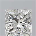Natural Diamond 0.90 Carats, Princess with  Cut, H Color, VVS2 Clarity and Certified by GIA
